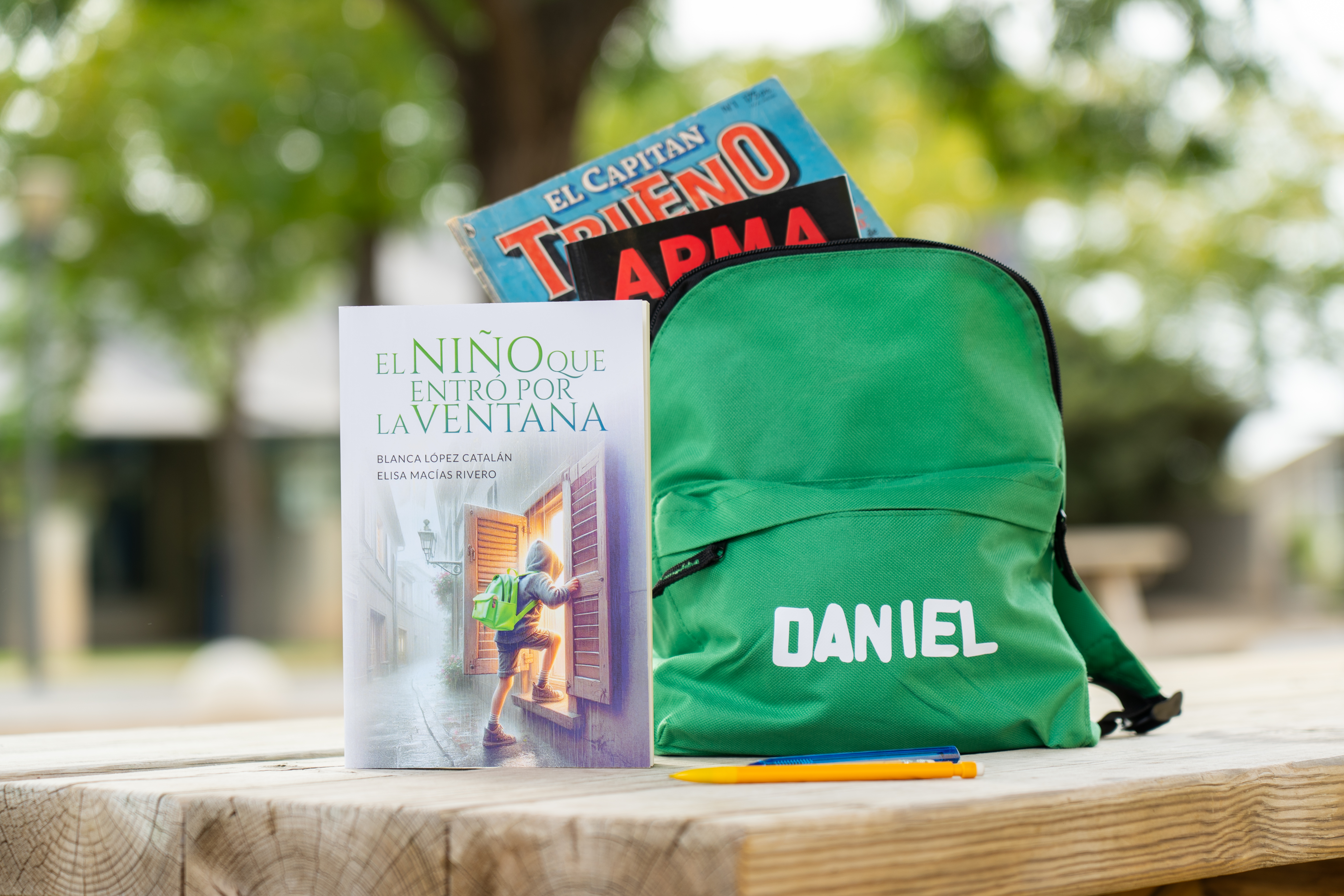 Mochila y libros - Entorno escolar seguro